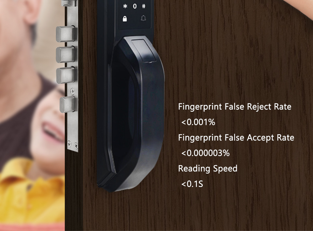 Automatic Access Control Electronic Door Lock Golden , Black , Brown Color
