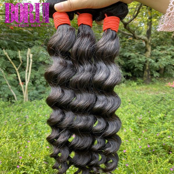 Natural Wave Virgin Peruvian Human Hair 1/3/4 Hair Peruvian Natural Color Hair