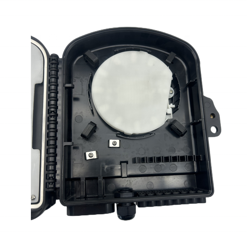 PC ABS Material FTTH Black Outdoor Wall Mounted 24/12 Cores SC APC Fiber Terminal Box