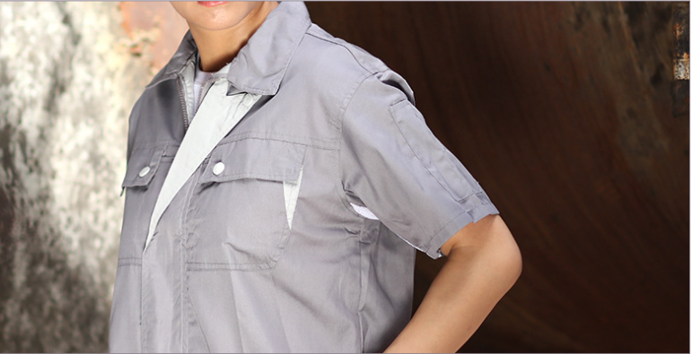 Customized Unisex Cotton Work Clothes for Men and Women Two Pieces Industrial Uniform
