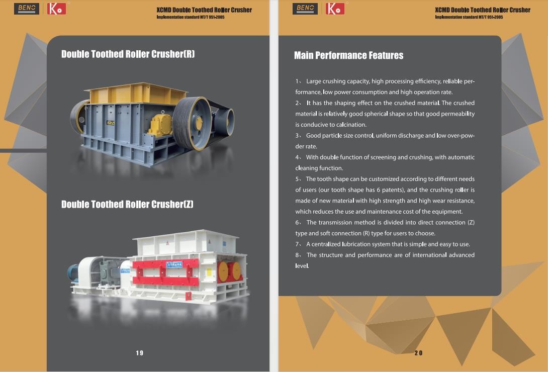 Reliable Performance Smooth Double Roll Crusher With 850mm Roller Diameter Steel