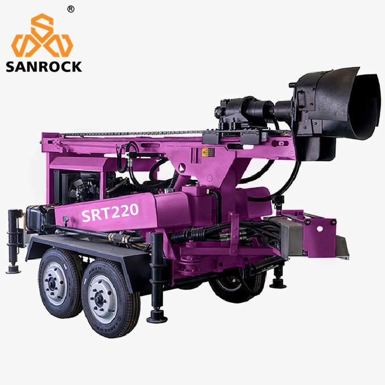 Portable Water Well Drilling Rig Small Trailer Mounted Water Borehole Drilling Machine