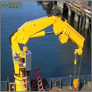 China HAOYO ABS/CCS Certified Knuckle Boom Deck Marine Crane Marine Ship Deck Crane on sale