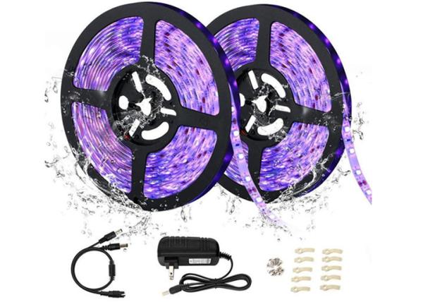 LED UV Black Light Strip Kit 12V LED Ribbon Light Strip 2835 IP65 Waterproof UV