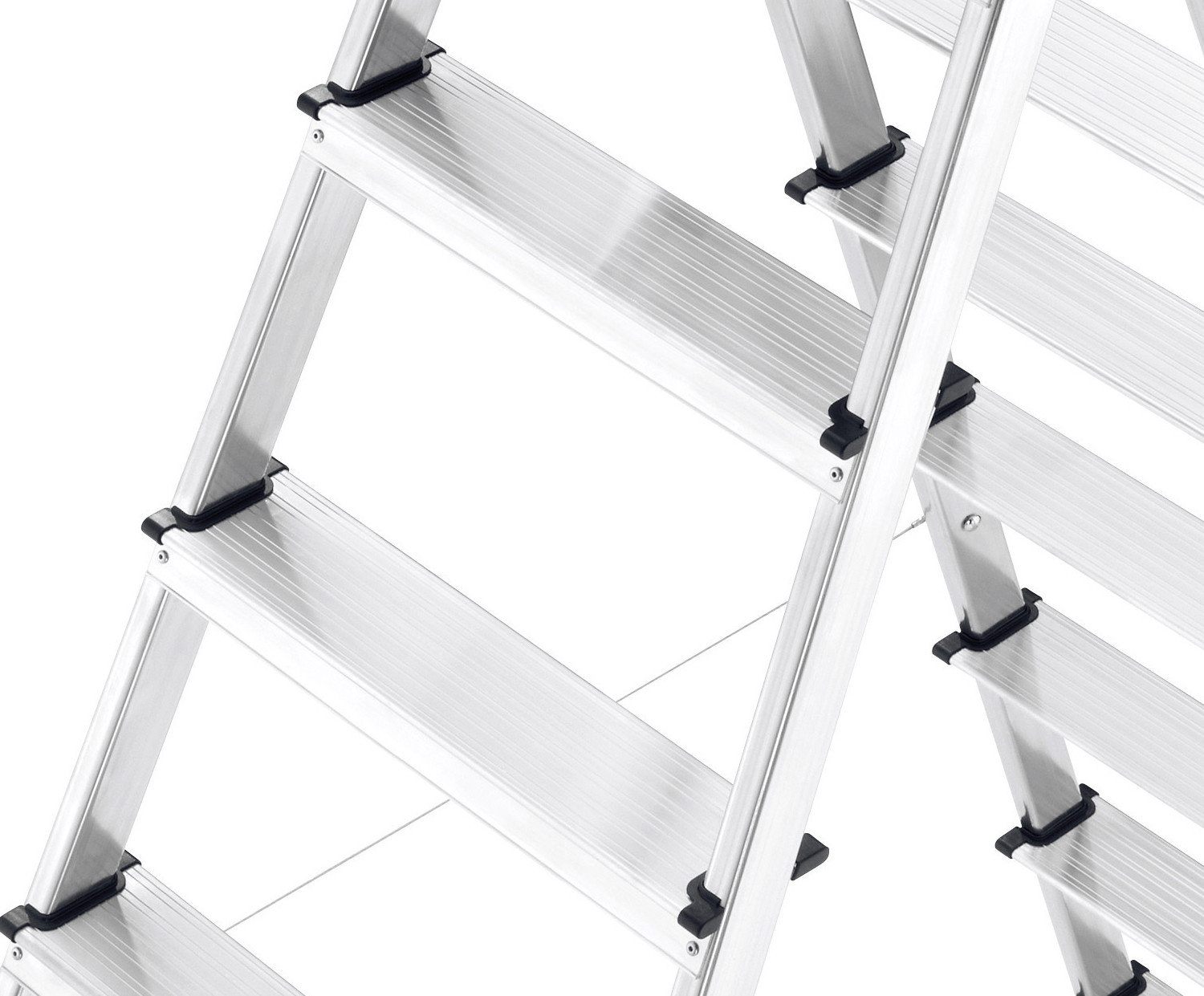 Anti Slip Aluminium Folding Step Stool 2x8 Steps Wih Non Marring Feet