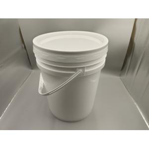 Series 5 Plastic Round Buckets white,tangerine 4L