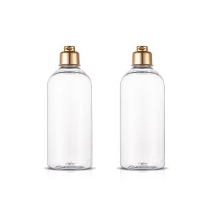 China Recyclable 10 OZ Boston Round PET Plastic Bottle Cosmetic For Body Lotion on sale