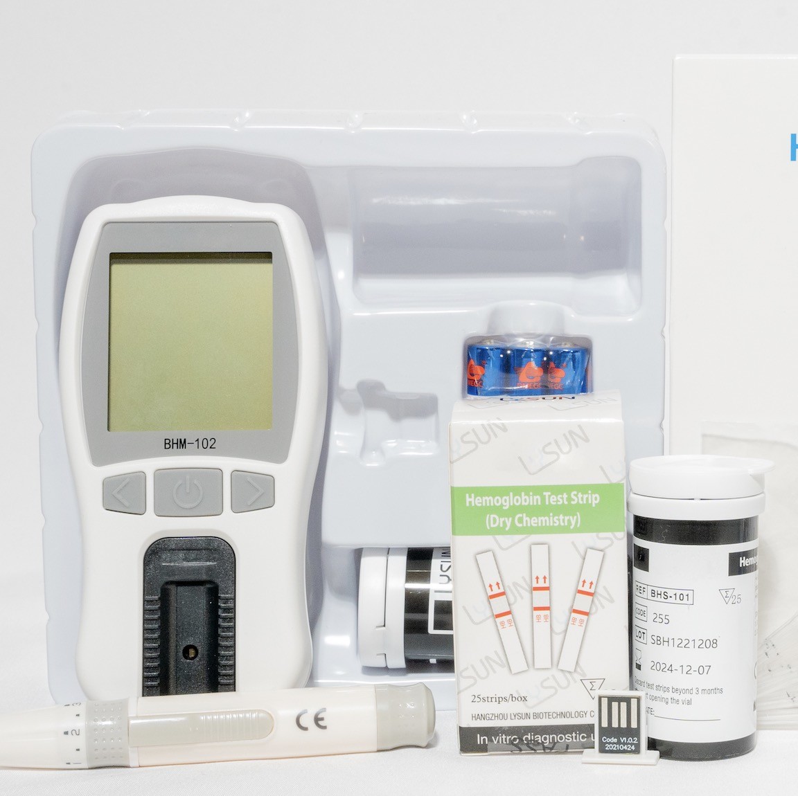 800 Records Home Hemoglobin Test Meter Machine Portable BHM-102