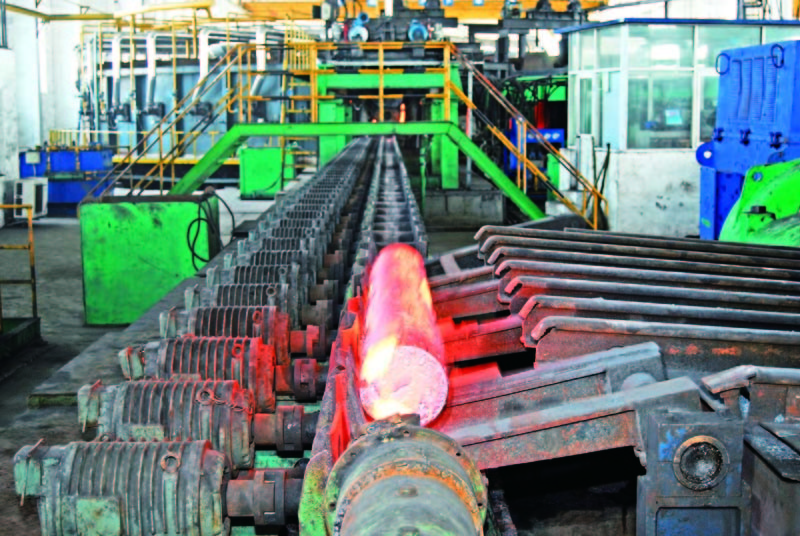 Carbon Steel Hot Procedure 52mm Seamless Pipe Making Machine 0.6m/S