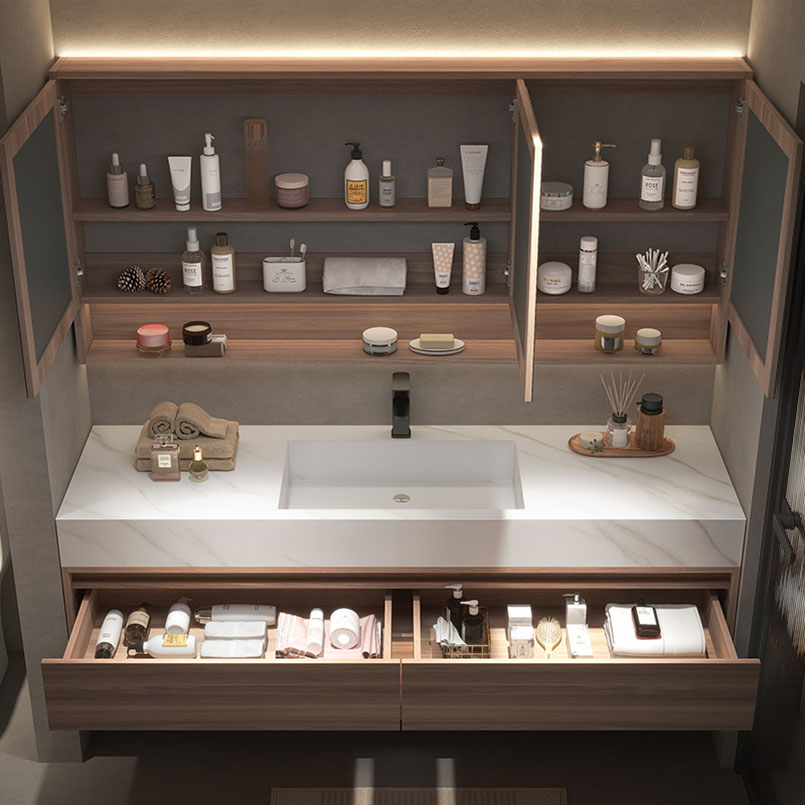 Customized Made customized order YALIG Wall Mounted Bathroom Cabinet with Sink Vanity