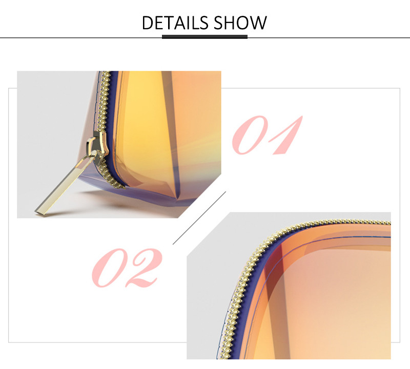 Luxury Custom Logo Waterproof Travel Holographic Makeup Bag
