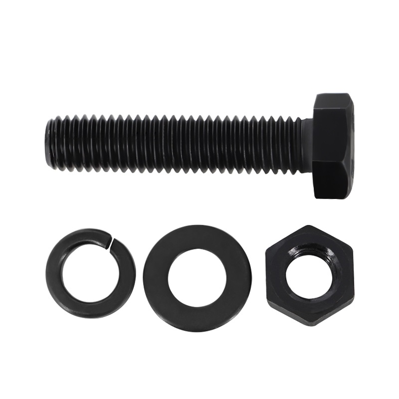 Made High Strength Grade 8.8 Hex Bolt And Nut Washer Heavy Hex Bolt with Black Finish