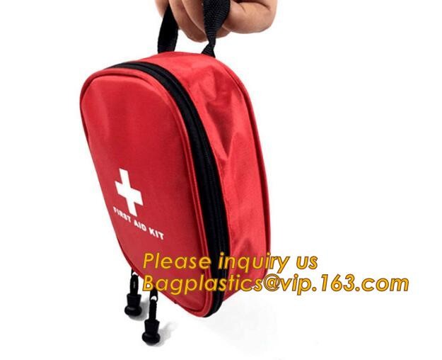 Red pu leather waterproof mini eva first aid kit case,first aid box plastic case carrying case,Medical Multi-functional