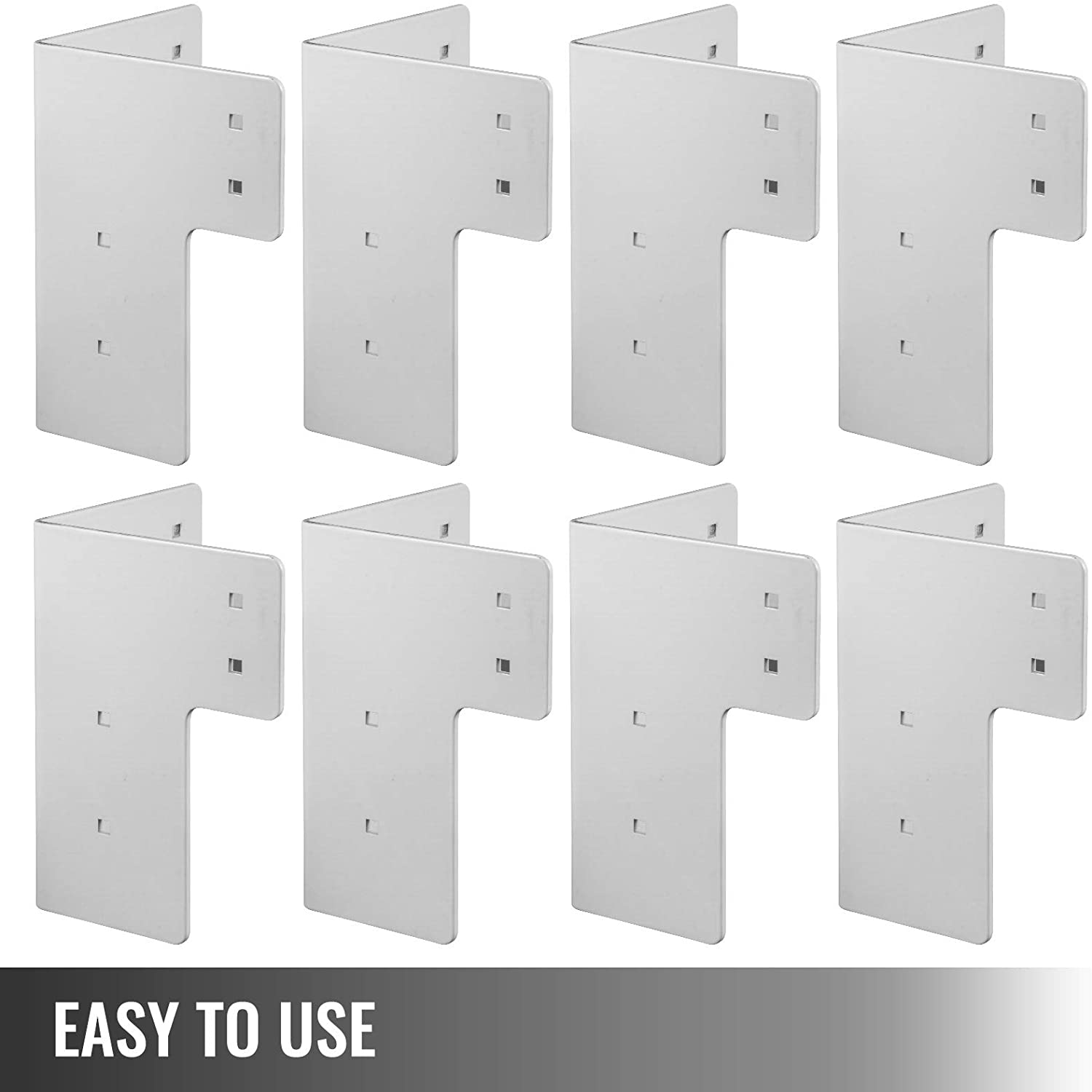 Joint Fastener For Desk Edge Box Wood Beam Silver Workbench Brackets Kit with Screws