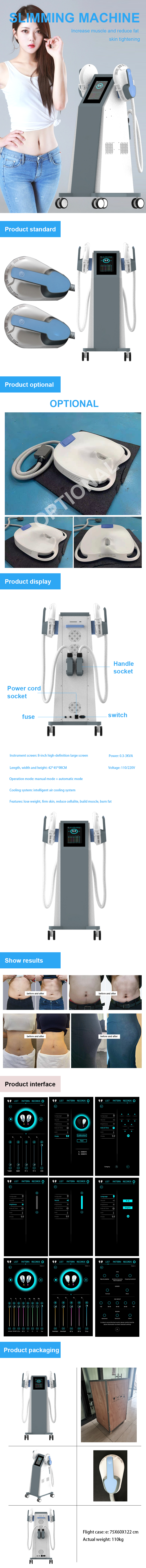 Customized Dual Handle Ems Body Sculpting Machine contouring CE Approved
