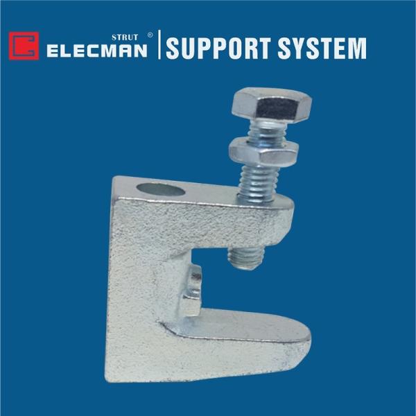 Quality ANSI & Metric Zinc Plated Malleable Iron Beam Clamps Threaded Holes For Hanger for sale