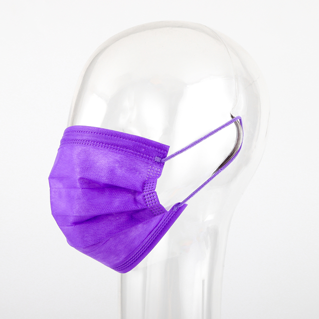 4-ply Disposable Face Mask Respirator Medical or Non Medical Grade Full Color in Lavender Hospital Dental Clinic Daily Use