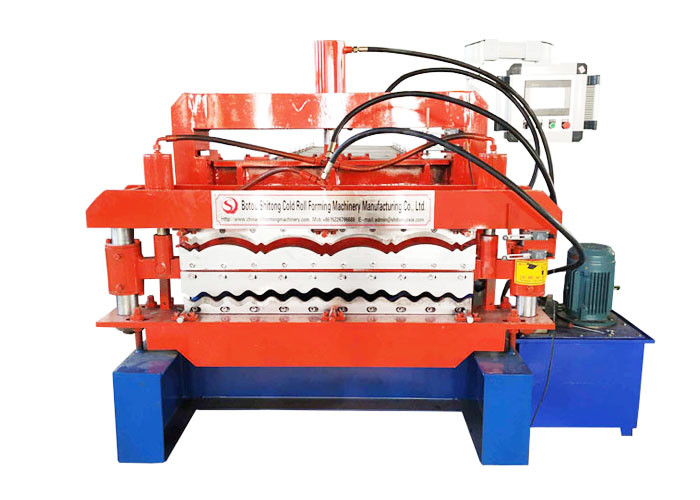 Customized Steel Tile Double Layer Roll Forming Machine With Long Life Time