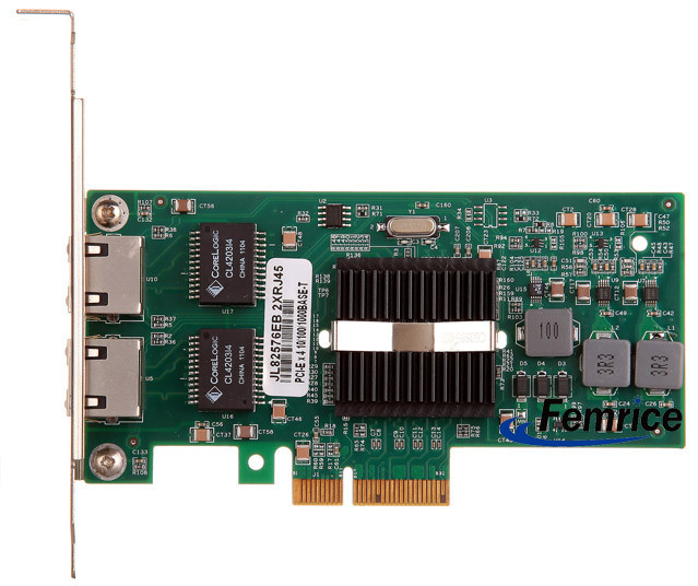 Femrice 10/100/1000Mbps Dual Port RJ45 Slots Ethernet Server Adapter Intel 82576EB Chipset PCIex4 Server Network Cards
