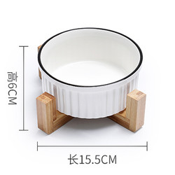 Custom Ceramic Custom Pet Bowls Feeders Rounded Shape With Shelf