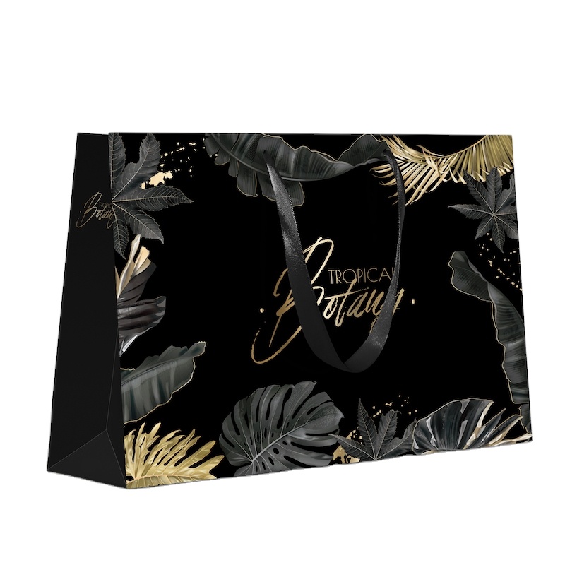 Luxury Christmas Cosmetics Jewellery Paper Bag Shopping Tote Bag Art Paper