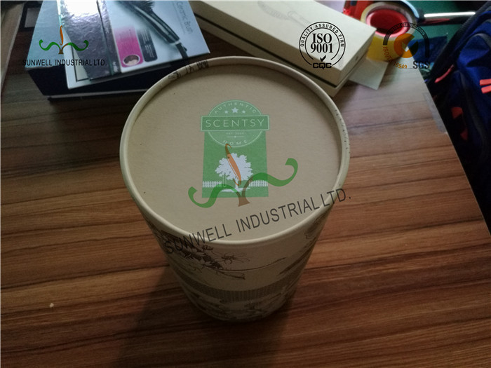 SGS Cardboard Food Packaging Boxes , 230 GSM Kraft Paper Cylinder Box Packaging For Tea