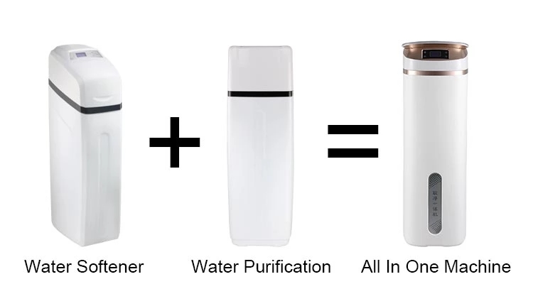 Highly Efficient 2 In 1 Smart Water Softener Mixed With Water Purifier