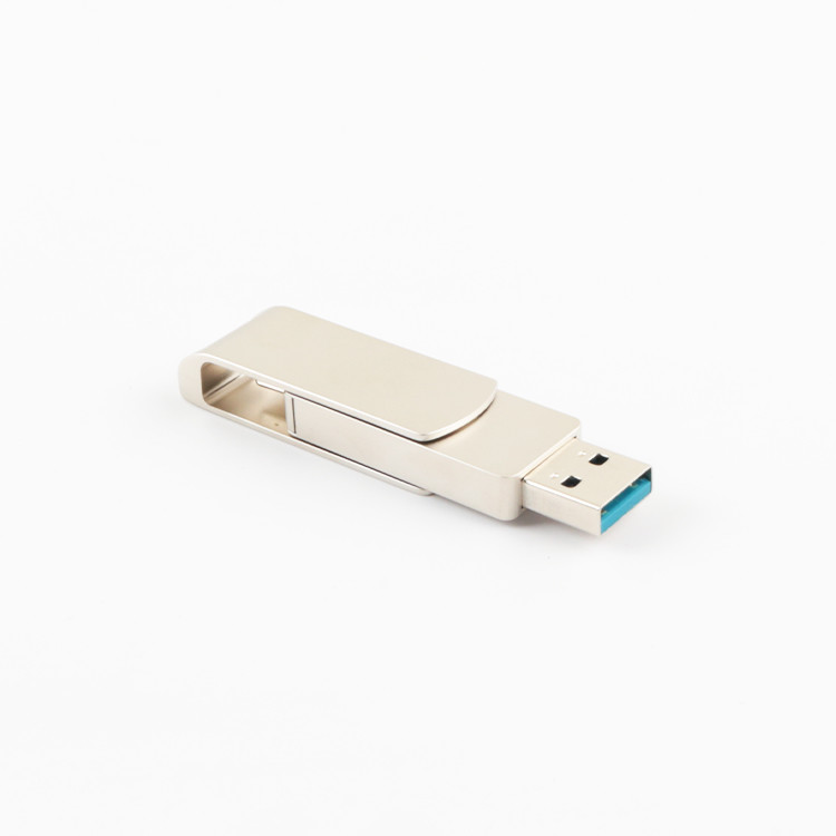 Type C Twist Metal USB Flash Drive 2.0 And 3.0 High Speed 256GB 128GB
