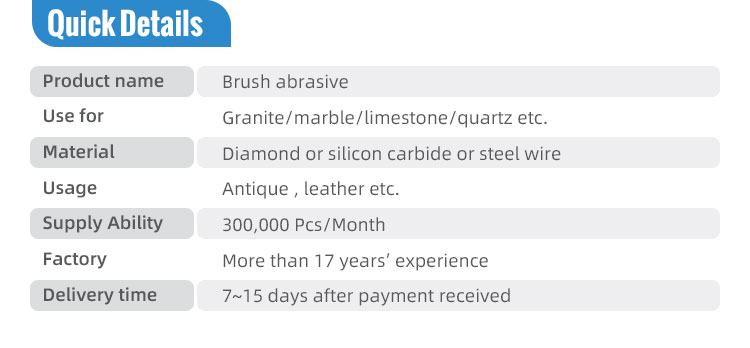 Grinding Function Frankfurt Fickert Type Diamond Abrasive Mounted Stone for Stone Slab Wet