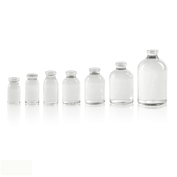 200ml Clear Molded Glass Vial Type I II III Rubber Stoppered Reagent Bottles