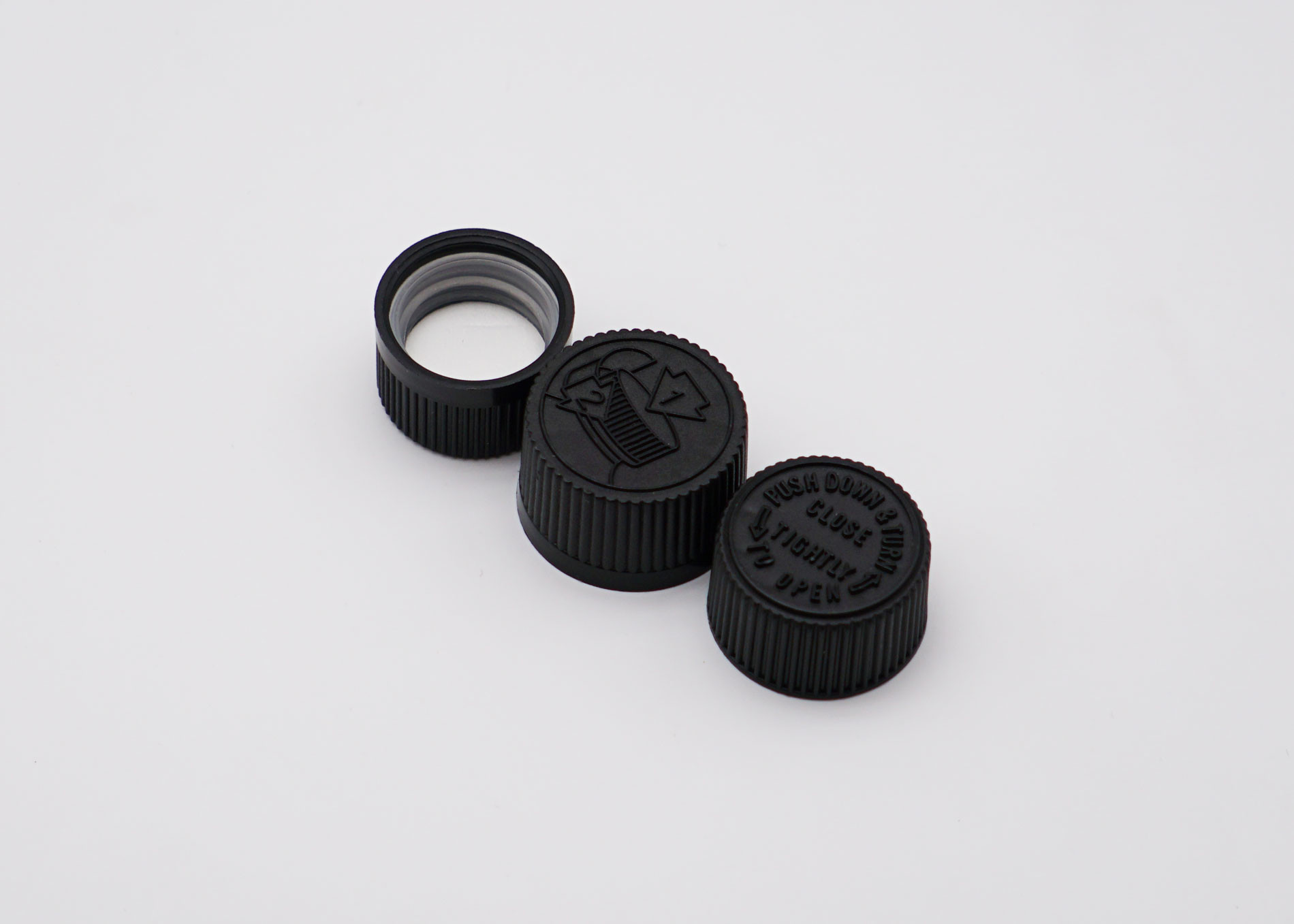 Ribbed Closure 28mm Child Resistant Caps BPA Free For Personal Care