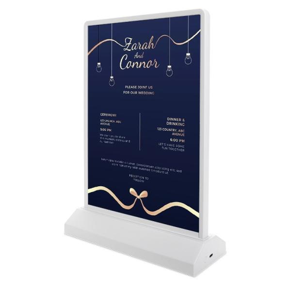 Rechargeable A4/A5 Acrylic Flashing Led Table Menu Restaurant Card Display