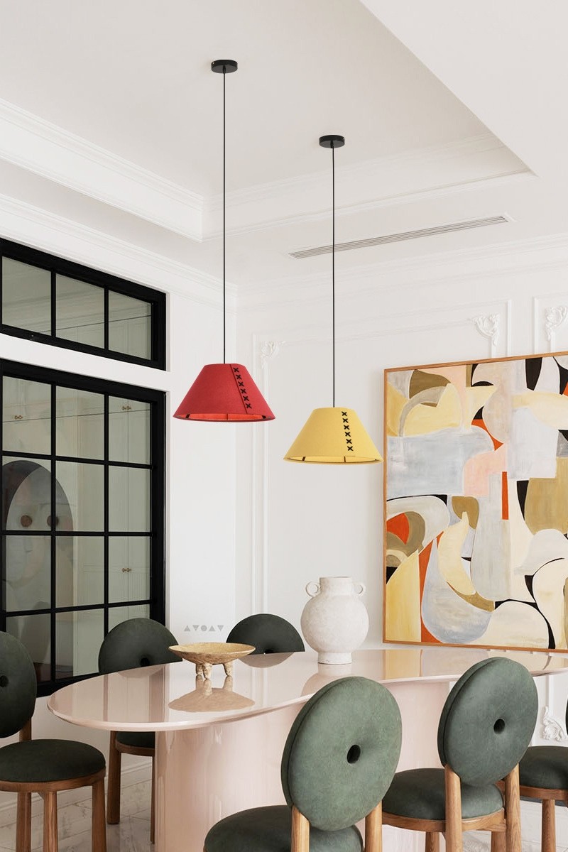 Modern Dome Chandelier For Living Room Dining Room felt Pendant Lamps(WH-AP-566)