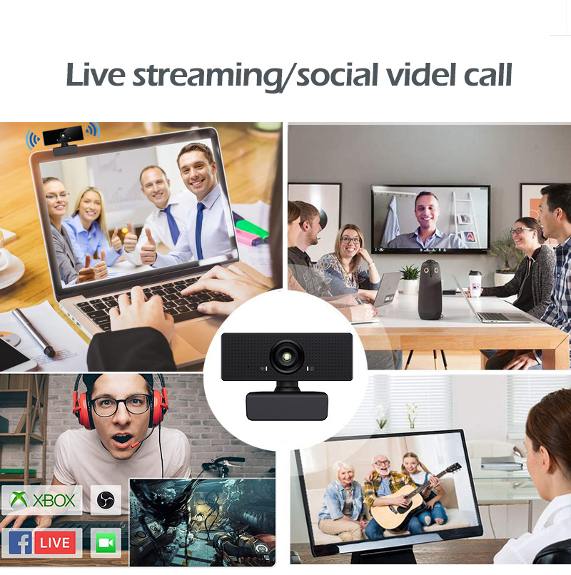 110 degree wide usb webcam building in Noise reducing MIC For PC Computer