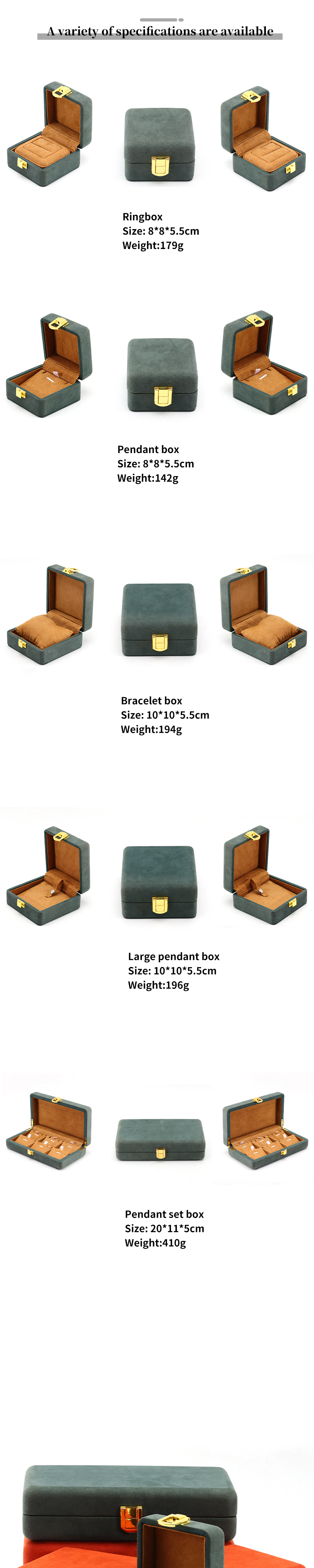 Soft Touch Velvet Jewelry Box Packaging Sets Multi Color For Luxury Watch Storage