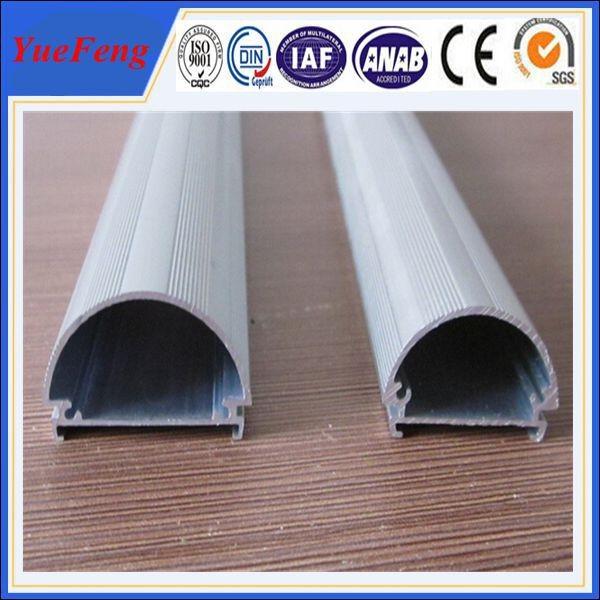 Well aluminium alloy 6063 t5 extrusion profile supplier, half round aluminium
