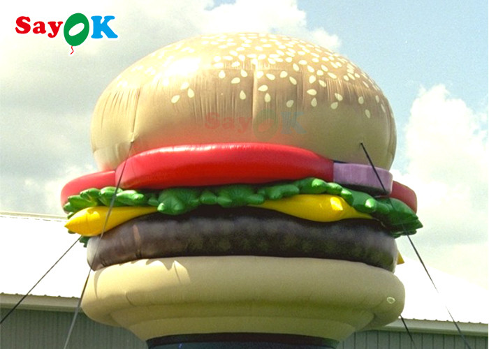 UV Resistant 10ft Inflatable Hamburger Model Store Decoration
