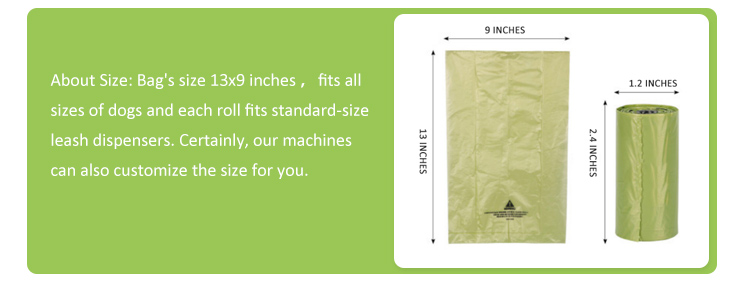 PLA PBAT Material Structure Potty Bag for Easy and Eco-friendly Pet Waste Disposal