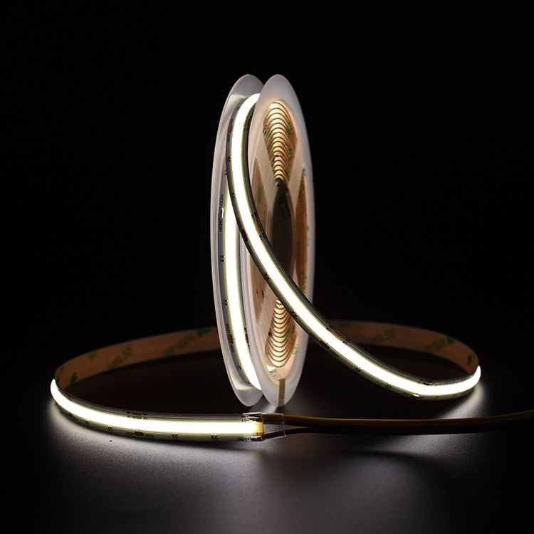 8W/M FCOB CCT 640 LEDs Light Strip High Density Flexible FOB COB 10mm PCB Board With Linear Dimmable