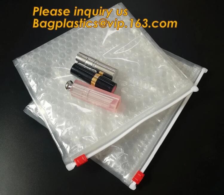 Holographic Zipper Slider Zip Lock Bubble Bag,Cosmetic Zipper Bag/Rose Gold Slider Bubble Bag with Logo,Slider Bubble Zi