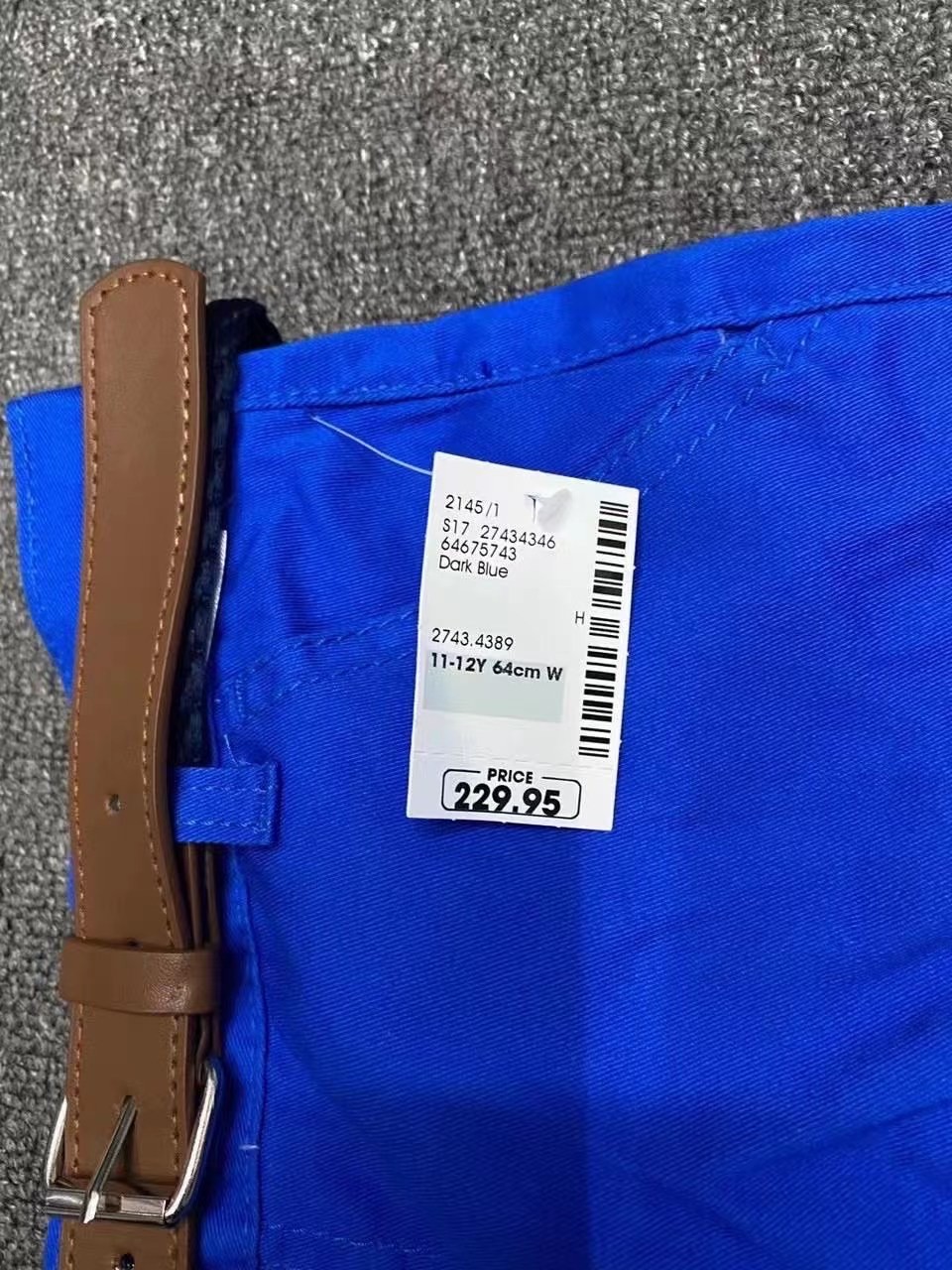 Summer DK Blue Kids Casual Loose Shorts With Four Pockets