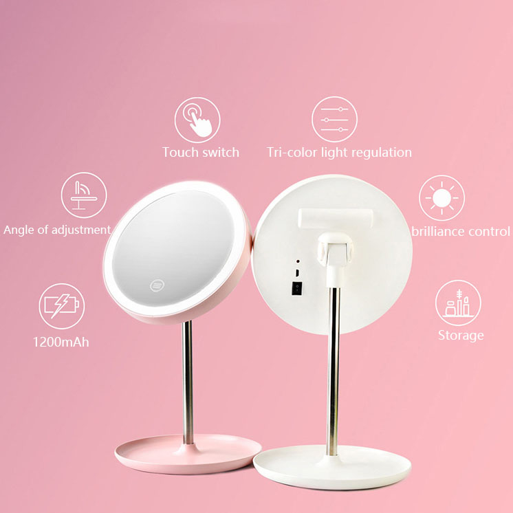 Led Lighted Cosmetic 10x Magnifying Mirror For Makeup Vanity