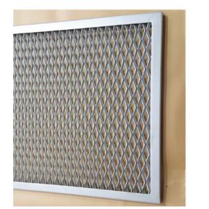 Architectural Building Expanded Metal Lath Mesh Curtain Wall With Fixing L Type