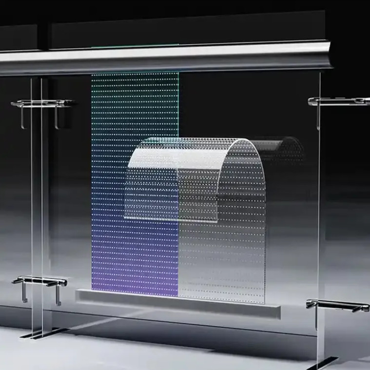 Transparent Glass Mounted LED Displays With Nichia LED Chips And 1920Hz Data Refresh Rate