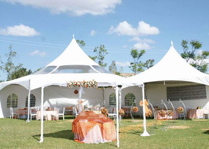 Aluminum Frame Waterproof Outdoor Pagoda Tent 12m Dia For Wedding Party Event