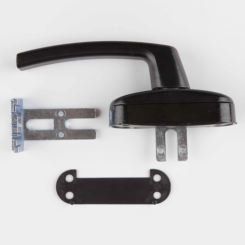 Aluminum Alloy Casement Window Handle with 45cm Shift Fork Length Powder Coated Black