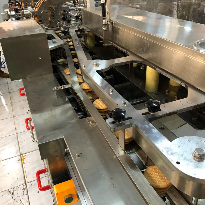Automatic Two Line Sandwich Biscuit Machine Easy To Operate
