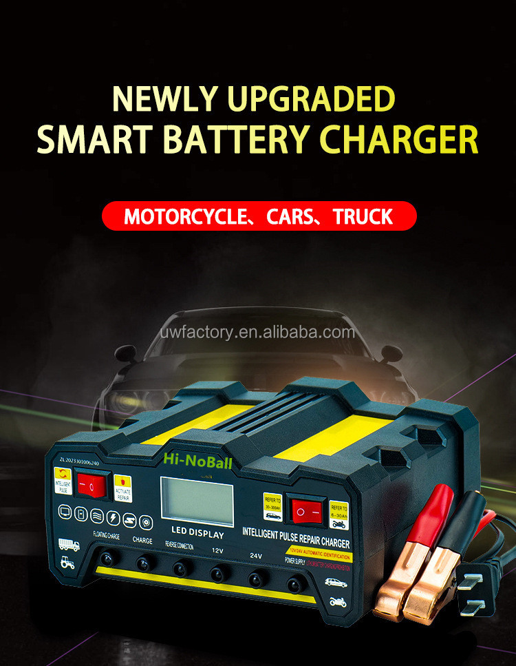 Private Mold Intelligent Battery Charger 10A12V 24V for Automatic Charger Car Motorcycle Boat Marine FCP Function