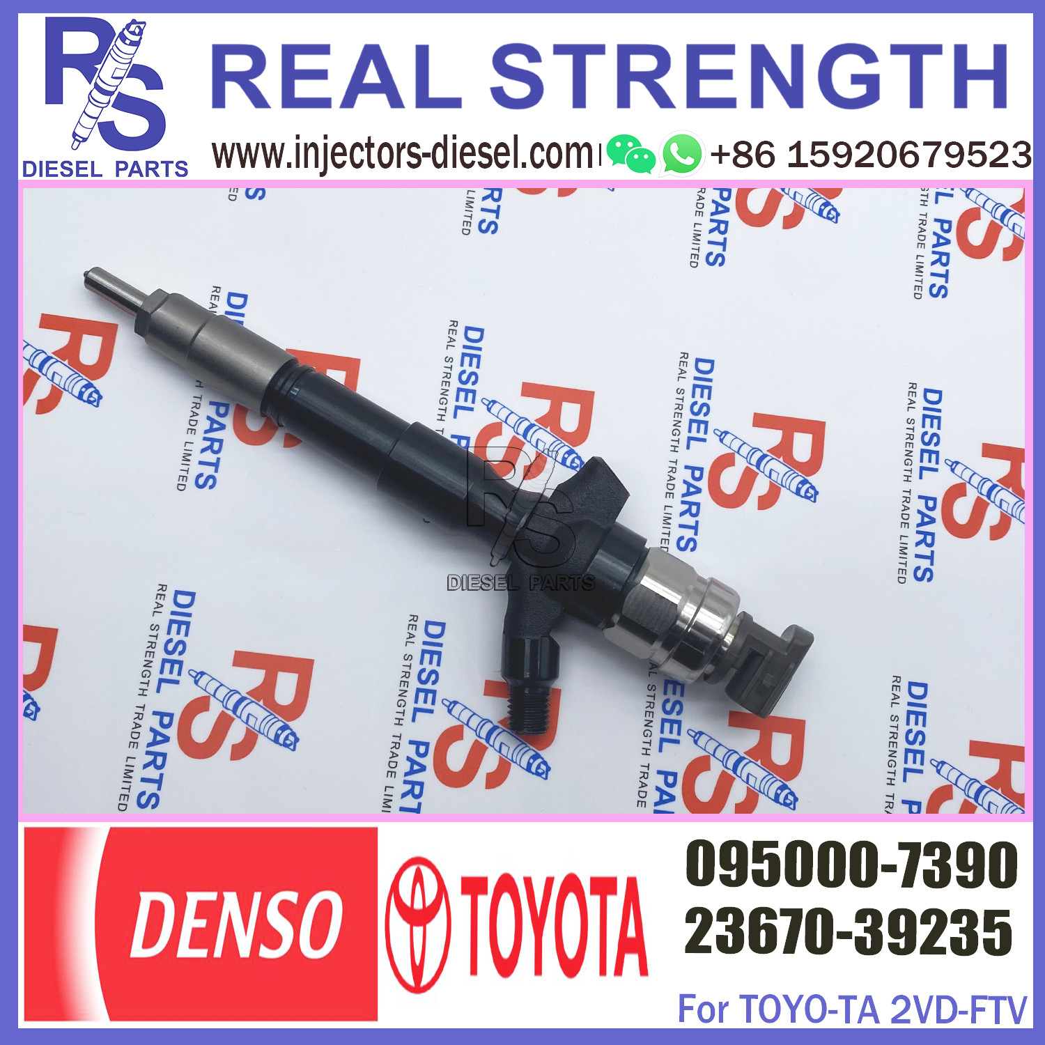 Common Rail Fuel Injector 095000-7380 095000-7390 for TOYO-TA 2KD-FTV 23670-30240 23670-39235