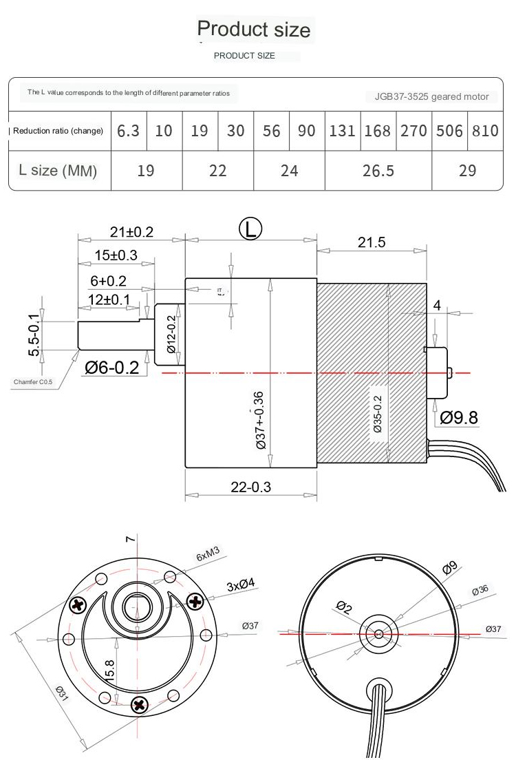 Customizable 12v Dc Motor Low Speed Brushless Electric Motor